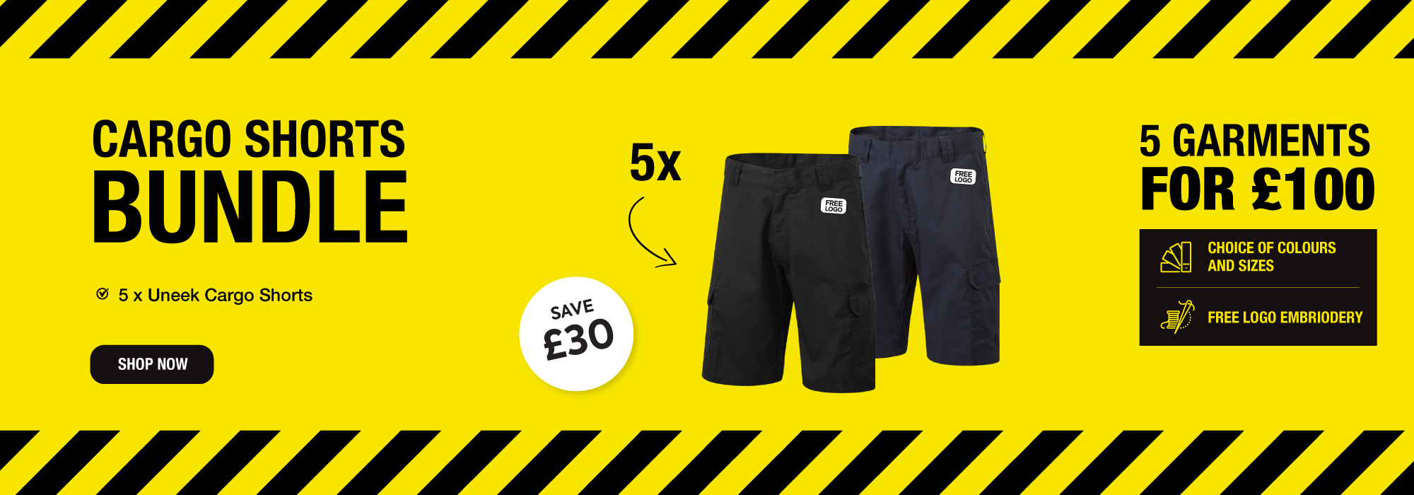 Cargo & Shorts Bundle - 5 Garments £150