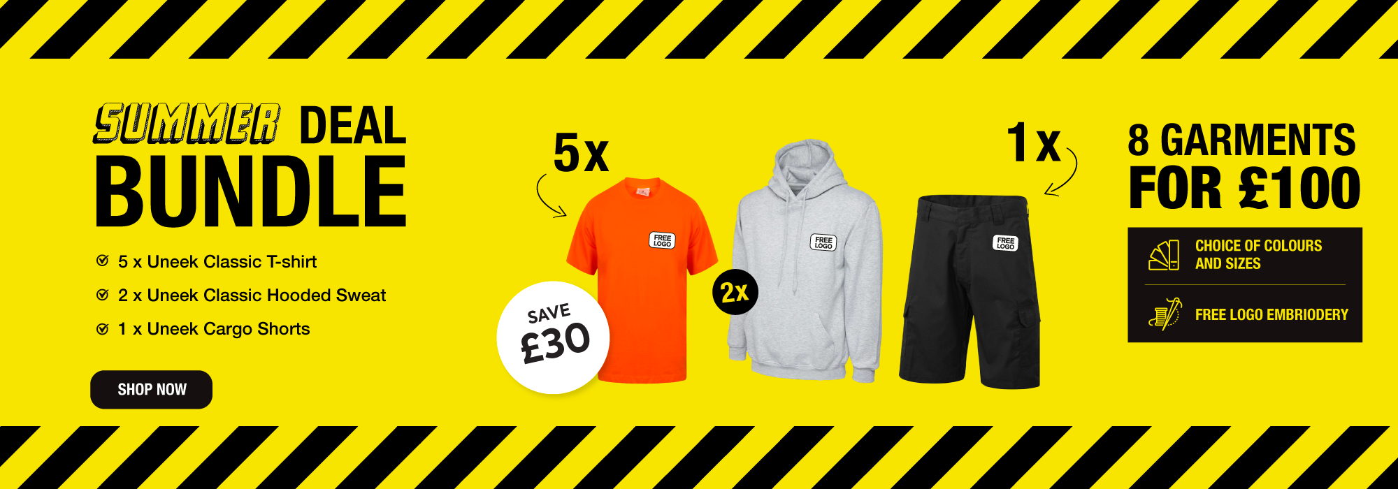 Summer Bundle Deal - 8 Garments £100